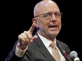 In this Tuesday, April 3, 2018 photo, U.S. Rep. Ted Deutch, D-Fla. speaks during a congressional town hall meeting on gun violence in Coral Springs, Fla. Deutch, who represents Parkland, Fla., has been at the forefront of the community's efforts to respond to the deadly shooting at Marjory Stoneman Douglas High School.