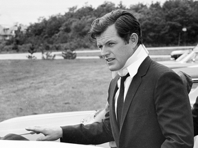 U.S. Sen Edward Kennedy, D-Mass., arriving back at his home in Hyannis Port, Mass., after attending the funeral of Mary Jo Kopechne in Pennsylvania, July 22, 1969.