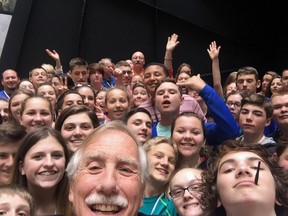 In this May 23, 2016 selfie photo taken by Sen. Angus King, I-Maine, the senator poses with a group of students from Biddeford, Maine at the Capitol in Washington D.C. King's photos offer a personal look at the senator's dual existence in busy Washington and rural Maine.