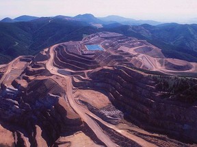 FILE - This 1998 file photo shows the now-defunct Zortman-Landusky mine in the Little Rocky Mountains. An Idaho mining company is asking a Montana judge to strike down its designation as a "bad actor" over past pollution, saying the label could stall two mines proposed beneath a wilderness area.