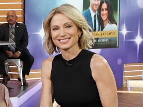 This March 20, 2018 photo released by ABC shows "Good Morning America" co-host Amy Robach on the set in New York. ABC News says Robach will be David Muir's new co-anchor on the "20/20" newsmagazine. Robach has reported for the newsmagazine and is best known for her work on "Good Morning America," where in recent years she has detailed her own battle with breast cancer. ABC News President James Goldston said Monday that Robach will continue to report for the morning show.