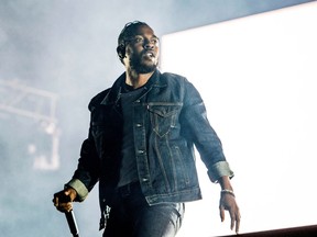 FILE - In this July 7, 2017, file photo, Kendrick Lamar performs during the Festival d'ete de Quebec in Quebec City, Canada.On Monday, April 16, 2018, Lamar won the Pulitzer Prize for music for his album "Damn."