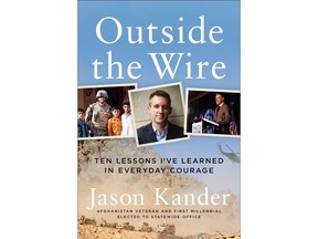 This cover image released by Twelve shows, ""Outside the Wire: Ten Lessons I've Learned in Everyday Courage" by Jason Kander. (Twelve via AP)