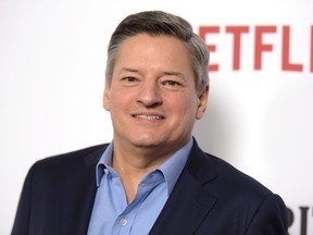FILE - In this Feb. 1, 2017 file photo, Netflix CCO Ted Sarandos arrives at the season one premiere of "Santa Clarita Diet" in Los Angeles. Sarandos says the streaming service is pulling its films from the Cannes Film Festival. Cannes earlier banned any films without theatrical distribution in France from its prestigious Palme d'Or competition. That essentially rules out Netflix movies.  Netflix films could still play out of competition at Cannes. But in an interview published Wednesday, April 11, 2018, Sarandos said he wants Netflix releases "to be on fair ground with every other filmmaker."