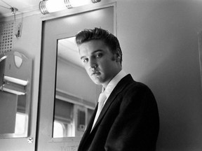 This image released by HBO shows Elvis Presley, the subject of "Elvis Presley: The Searcher," a two-part, three-hour documentary that will premiere on April 14 on HBO. (HBO via AP)