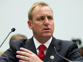 FILE - In this July 23, 2013 file photo, Rep. Jeff Denham, R-Calif., testifies at a hearing on Capitol Hill in Washington. Denham has gathered nearly 50 GOP co-sponsors on an effort to hold votes on four immigration bills. Democratic aides say virtually every Democrat will sign on as co-sponsors, but there would be no requirement for the vote to occur.
