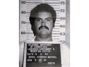 In this photo provided by the Oklahoma Department of Corrections, Stephen Michael Paris is pictured in a photo dated Aug. 6, 1980. (Oklahoma Department of Corrections via AP)