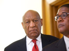 Actor and comedian Bill Cosby reacts while being notified a verdict was in in his sexual assault retrial, Thursday, April, 26, 2018, at the Montgomery County Courthouse in Norristown, Pa. A jury convicted the "Cosby Show" star of three counts of aggravated indecent assault on Thursday. The guilty verdict came less than a year after another jury deadlocked on the charges.