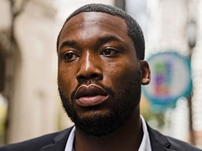 FILE – In this Nov. 6, 2017, file photo, rapper Meek Mill arrives at the Criminal Justice Center in Philadelphia. During a Monday, April 16, 2018, court hearing, Philadelphia prosecutors said Mill's drug and gun convictions should be thrown out and he should be granted a new trial, but Judge Genece Brinkley declined to rule and scheduled another hearing for June 2018.