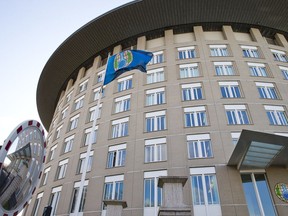 In this Wednesday, March 21, 2018, image the headquarters of the Organization for the Prohibition of Chemical Weapons (OPCW) are seen in The Hague, Netherlands. The OPCW is holding a special executive council meeting Wednesday April 4, 2018, which will likely discuss the nerve agent attack on a former Russian spy and his daughter last month.