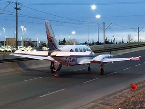 Landon Fletcher captured this image of the plane on 36th St.