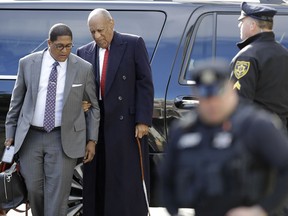 Bill Cosby arrives for his sexual assault trial, Friday, April 20, 2018, at the Montgomery County Courthouse in Norristown, Pa.