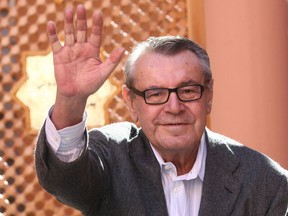 FILE - In this Dec. 8, 2007, file photo, Czech-born filmmaker Milos Forman, Jury President of the seventh Marrakesh Film Festival, poses during a photo call on the second day of the Marrakesh 7th International Film Festival in Marrakesh. Forman, whose American movies "One Flew Over the Cuckoo's Nest" and "Amadeus" won a deluge of Academy Awards, including best director Oscars, died Saturday, April 14, 2018.