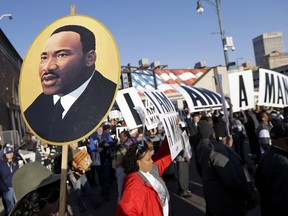 People gather for events commemorating the 50th anniversary of the assassination of the Rev. Martin Luther King Jr. on Wednesday, April 4, 2018, in Memphis, Tenn. King was assassinated April 4, 1968, while in Memphis supporting striking sanitation workers.