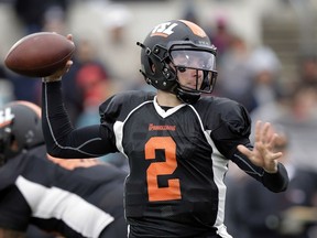 Former Heisman Trophy-winning quarterback Johnny Manziel (2) looks to throw during a developmental Spring League football game, Saturday, April 7, 2018, in Austin, Texas. Manziel is hoping to impress NFL scouts in his bid to return to the league.