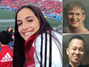 Clockwise from left: Anne Marie D'Amico, Dorothy Sewell and Chul Min (Eddie) Kang were among the 10 people killed in the Toronto van attack.