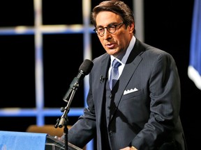FILE - In this Oct. 23, 2015, file photo, Jay Sekulow speaks at Regent University in Virginia Beach, Va. Lawyers who have been asked to help represent President Donald Trump have spurned the assignment at least partly out of concerns he wouldn't pay his bills and doesn't listen to legal advice. That's according to several people familiar with the conversations who spoke to The Associated Press on condition of anonymity to discuss confidential client matters. The Trump legal team is led by Sekulow, a conservative lawyer and radio talk show host with deep experience in constitutional law and in arguing religious liberty cases before the Supreme Court. He believes that experience is essential and that the case against Trump turns on core constitutional, rather than criminal, questions.