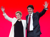 Ontario Premier Kathleen Wynne and Prime Minister Justin Trudeau at the federal Liberal national convention in Halifax on April 20.