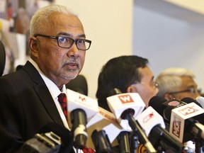 Chairman of Election Commission of Malaysia, Mohd Hashim Abdullah speaks during a press conference in Putrajaya, Malaysia, Tuesday, April 10, 2018. Malaysian general elections that could determine scandal-plagued Prime Minister Najib Razak's political survival were set for May 9, with analysts saying the workday polls may reduce voter turnout.