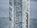 A note of condolence left on a lamp post following the deadly van attack on Yonge Street.