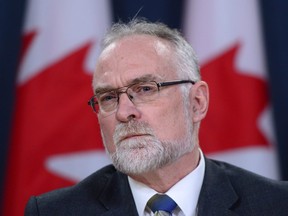 Auditor General Michael Ferguson holds a press conference at the National Press Theatre in Ottawa on Tuesday, Nov. 21, 2017, regarding his 2017 Fall Report.