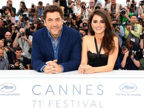 Javier Bardem and actress Penelope Cruz, at the photocall for "Everybody Knows (Todos Lo Saben)" during the 71st annual Cannes Film Festival at Palais des Festivals on May 9, 2018 in Cannes, France.