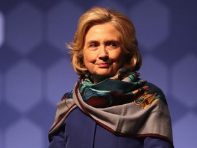 Hillary Rodham Clinton speak during An Evening With Hillary Rodham Clinton at The Melbourne Convention and Exhibition Centre on May 10, 2018 in Melbourne, Australia.