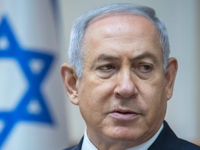 Israeli Prime Minister Benjamin Netanyahu chairs weekly cabinet meeting in Jerusalem on May 6, 2018.