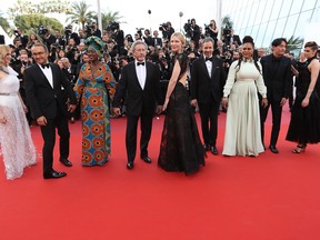 French actress and member of the Feature Film Jury Lea Seydoux, Russian director and member of the Feature Film Jury Andrey Zvyagintsev, Burundian singer and member of the Feature Film Jury Khadja Nin, French director and member of the Feature Film Jury Robert Guediguian, Australian actress and President of the Jury Cate Blanchett, Canadian director and member of the Feature Film Jury Denis Villeneuve, US director and screenwriter and member of the Feature Film Jury Ava DuVernay, Taiwanese actor and member of the Feature Film Jury Chang Chenand US actress and member of the Feature Film Jury Kristen Stewart.