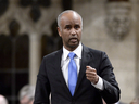 Minister of Immigration, Refugees and Citizenship Ahmed Hussen rises during question period in the House of Commons on Parliament Hill in Ottawa on Tuesday, Sept. 18, 2018. Canada's current and possible future use of artificial intelligence to help screen and process immigrant visa applications could lead to discrimination as well as possible privacy and human rights breaches, according to the authors of a new research analysis.