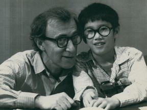 Woody Allen, Moses Farrow in a photo that was entered as evidence in the couple's child custody battle.
