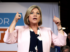Ontario NDP Leader Andrea Horwath stands to gain when the Liberals go after the PCs.