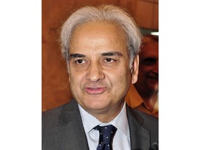 In this July 5, 2014 photo, former Pakistani Chief Justice Nasir-ul-Mulk speaks to reporters in Islamabad, Pakistan. On Monday, May 28, 2018, Pakistan's ruling party and the opposition have selected Mulk to be the country's caretaker prime minister for an interim two-month period pending the outcome of parliamentary elections on July 25. Mulk will likely be sworn in on Friday, June 1.