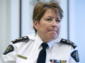 RCMP Commissioner Brenda Lucki sits for an interview in Ottawa on Friday, May 4, 2018.