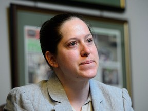 NDP MP Christine Moore is interviewed in her office in Ottawa on May 11, 2018.