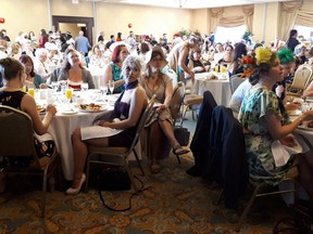 Royal Wedding watchers look on during a viewing party in Halifax on Saturday, May 19, 2018.