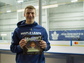 Toronto Maple Leafs forward Zach Hyman, shown in a handout photo, is known for his hustle and forechecking. But off the ice, he has a growing reputation as an author. His third children's book, titled "The Magician's Secret," is now out. THE CANADIAN PRESS/HO-Ryan Parker MANDATORY CREDIT