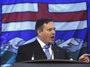 United Conservative Party leader Jason Kenney speaks in Edmonton Alta, on Monday January 29, 2018. Edmonton's pride festival has rejected an application by the opposition United Conservative Party to participate in its parade.THE CANADIAN PRESS/Jason Franson