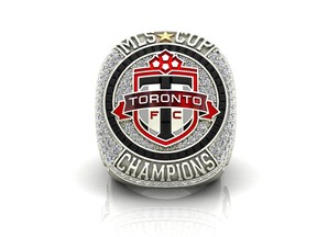 Toronto FC players picked up their championship rings this week, a bling-blinding celebration of the MLS team‚Äôs 2017 season. Made by Baron Championship Rings of Tecumseh, Ont., the rings contain 132 round brilliant diamonds, 42 princess-cut black diamonds and two custom-made black onyx stones.THE CANADIAN PRESS/HO- Baron Championship Rings MANDATORY CREDIT