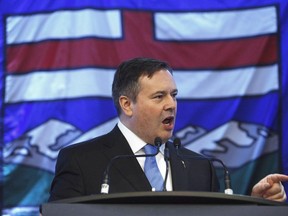 United Conservative Party leader Jason Kenney speaks in Edmonton Alta, on Monday January 29, 2018. Defunding abortion is on the list of issues to be debated this weekend at the founding policy convention of Alberta's opposition United Conservatives.