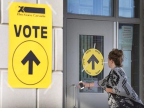 A woman enters Maple High School in Vaughan, Ont., to cast her vote in the Canadian federal election on Monday, Oct. 19, 2015. The man who's been filling in as the country's chief electoral watchdog for the past 18 months will now take over the job permanently. Prime Minister Justin Trudeau has announced that Stephane Perrault will be the new chief electoral officer, responsible for ensuring federal elections are fair, that Canadians can freely exercise their right to vote and that political actors follow all the rules.THE CANADIAN PRESS/Peter Power