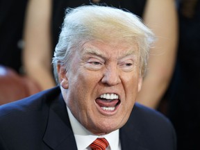 President Donald Trump speaks to media as he meets with crew and passengers of Southwest Airlines Flight 1380 in the Oval Office of the White House in Washington, Tuesday, May 1, 2018.