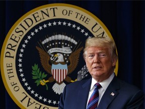 President Donald Trump arrives for a bill signing ceremony for the "Right to Try" act in the South Court Auditorium on the White House campus, Wednesday, May 30, 2018, in Washington.