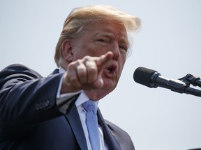 President Donald Trump speaks during the 37th annual National Peace Officers Memorial Service on Capitol Hill, Tuesday, May 15, 2018, in Washington.