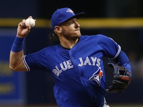 Toronto Blue Jays third baseman Josh Donaldson makes a throw against the Tampa Bay Rays on May 5.