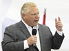 Ontario PC leader Doug Ford speaks at a campaign stop in Brantford on Thursday, May 24.