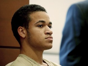 FILE - In this Thursday, March 29, 2018, file photo, Zachary Cruz, brother of Nikolas Cruz who's accused of killing 17 students and staff members at the school Feb. 14, appears in court in Fort Lauderdale, Fla. Zachary Cruz has been arrested for violating the terms of his probation, and was booked into the Palm Beach County jail, Tuesday, May 1, 2018.