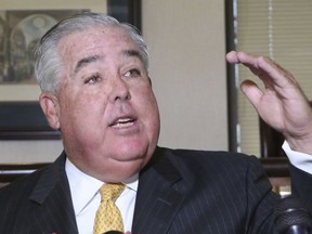 Attorney John Morgan speaks during a press conference, Tuesday, May 29, 2018, at his law office in Orlando, Fla. Morgan called on Florida Gov. Rick Scott to drop the state's smokeable medical marijuana appeal, calling it "playing with political wildfire," after a Florida judge recently ruled that the state's ban on smokable medical marijuana was unconstitutional.