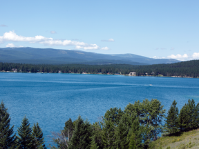 Jacob Moritz was seen trying to cross through a sparsely populated area near the Kootenai National Forest in Montana, pictured.