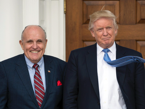 Rudy Giuliani with then-President-elect Donald Trump in November 2016.